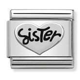 Nomination Composable Classic Link 330101/11 Sister Heart in 925 Silver